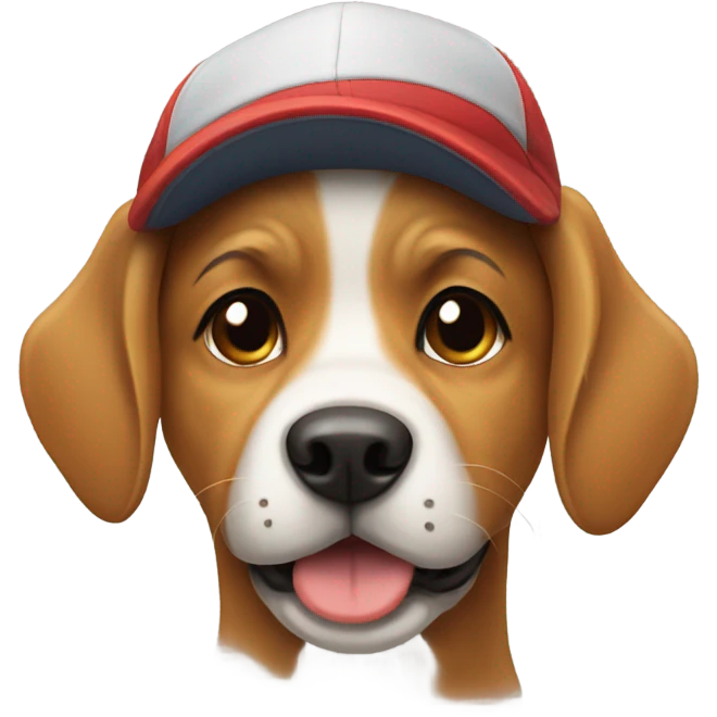 Dog wearing cap emoji