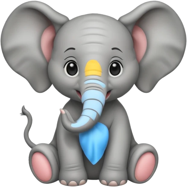 Baby elephant sitting emoji