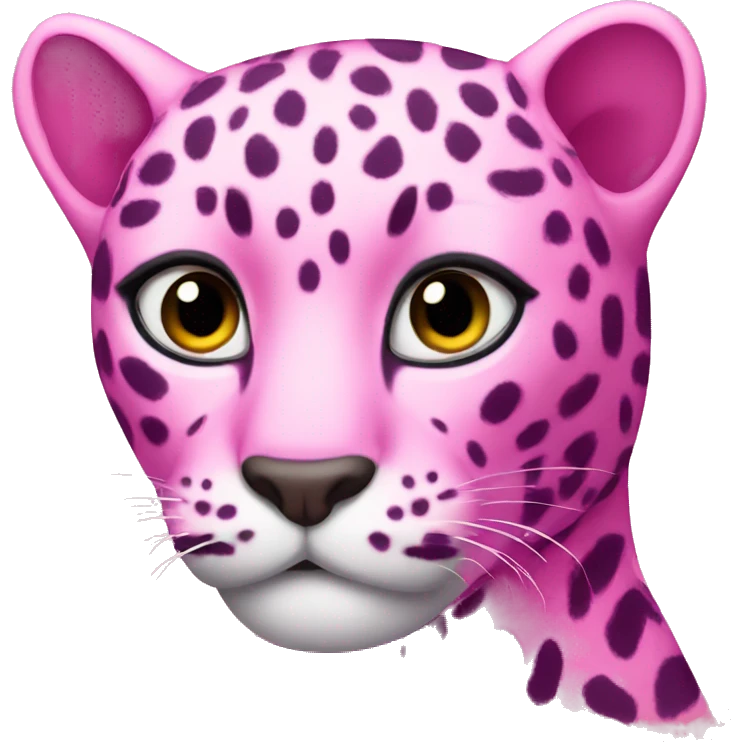Pink leopard  emoji