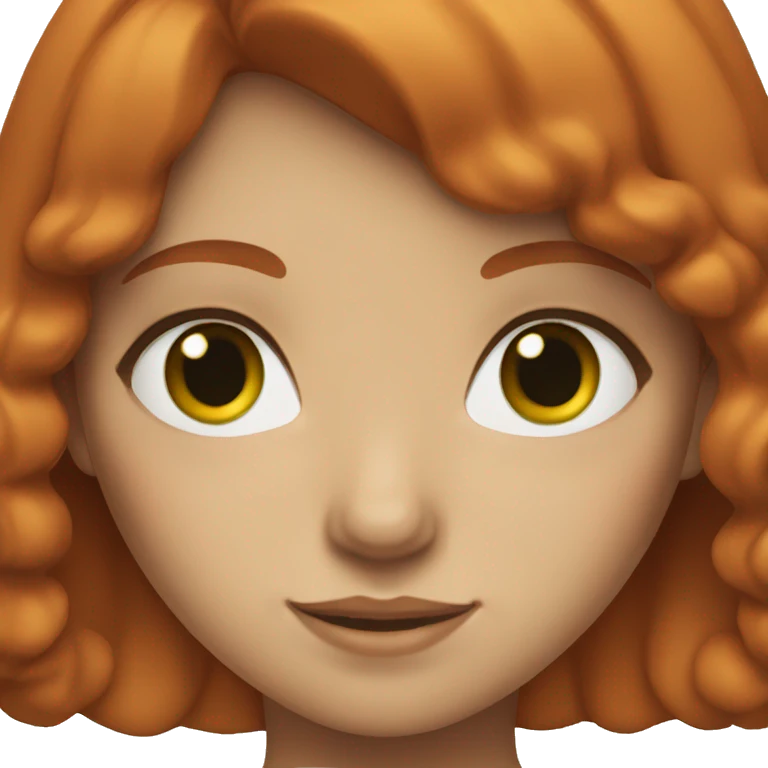 Red-haired girl with green eyes emoji