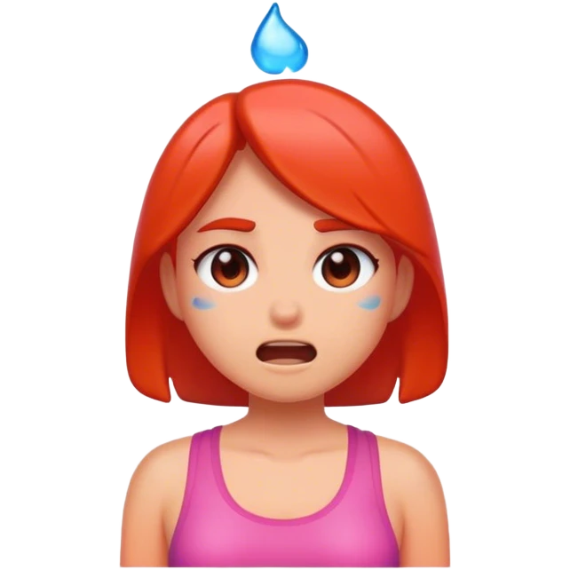 Sweaty girl emoji