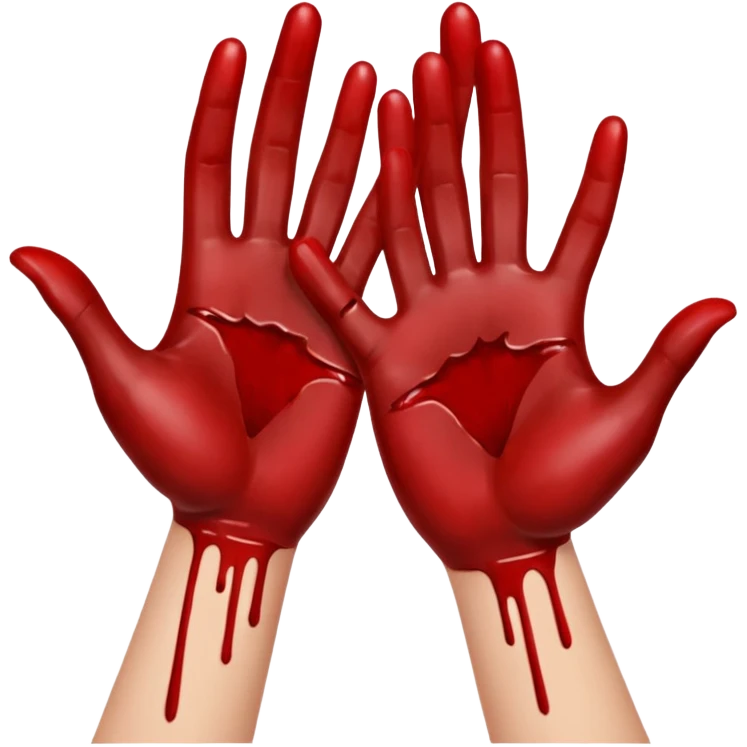 Bloody hands  emoji