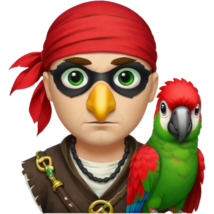 pirate and parrot emoji