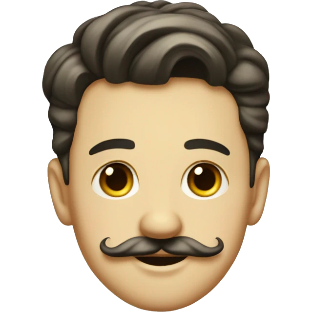 french young  men with mustache in 1950 emoji