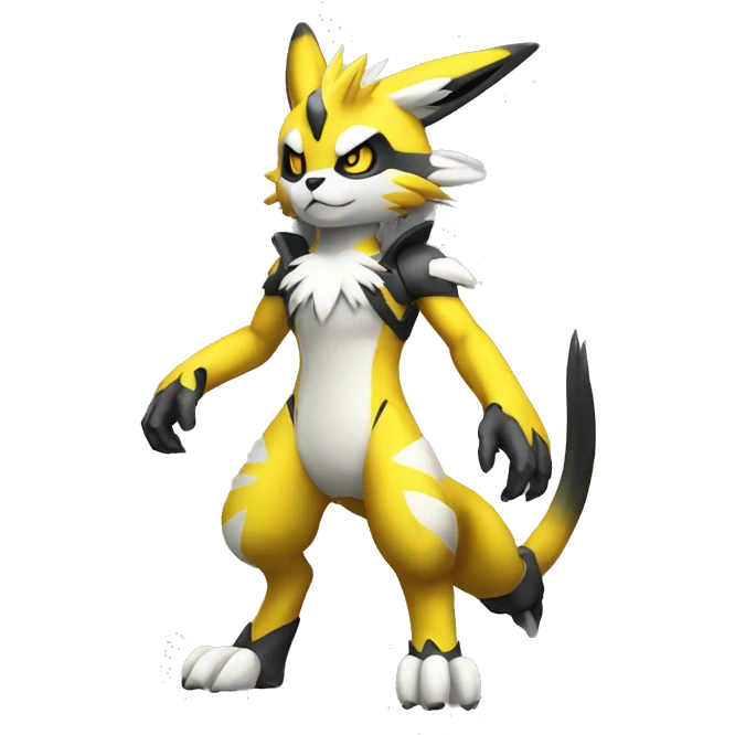Cool Edgy Cute Kawaii Metabee Renamon Zeraora Full body emoji