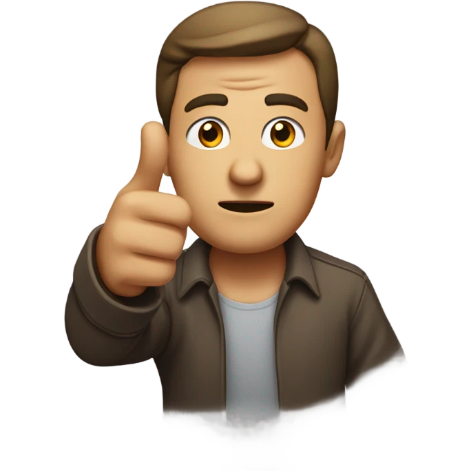 the man gets indignant and points his palm to the right. emoji