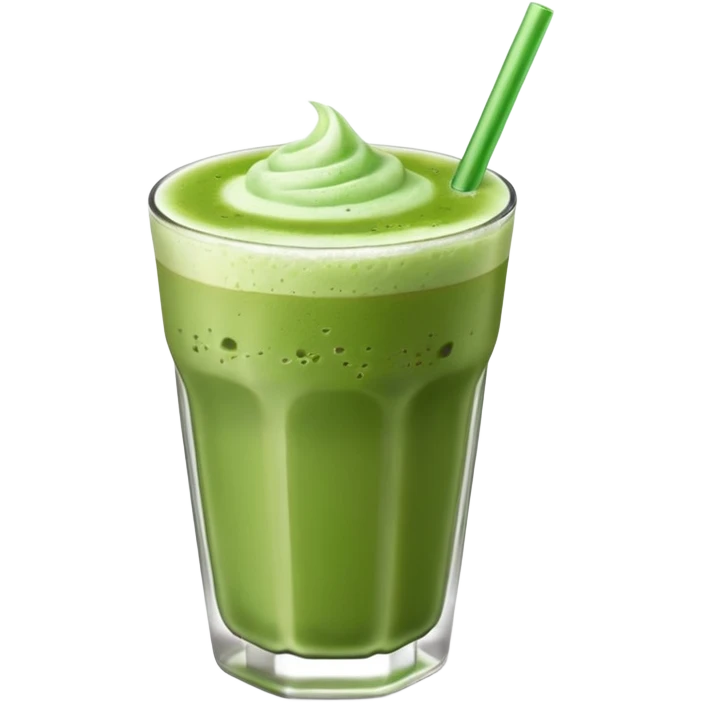 ice matcha latte top view emoji
