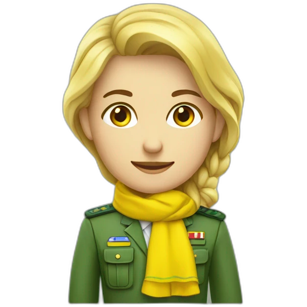 guide d'Europe avec un foulard d'uniforme jaune et vert emoji