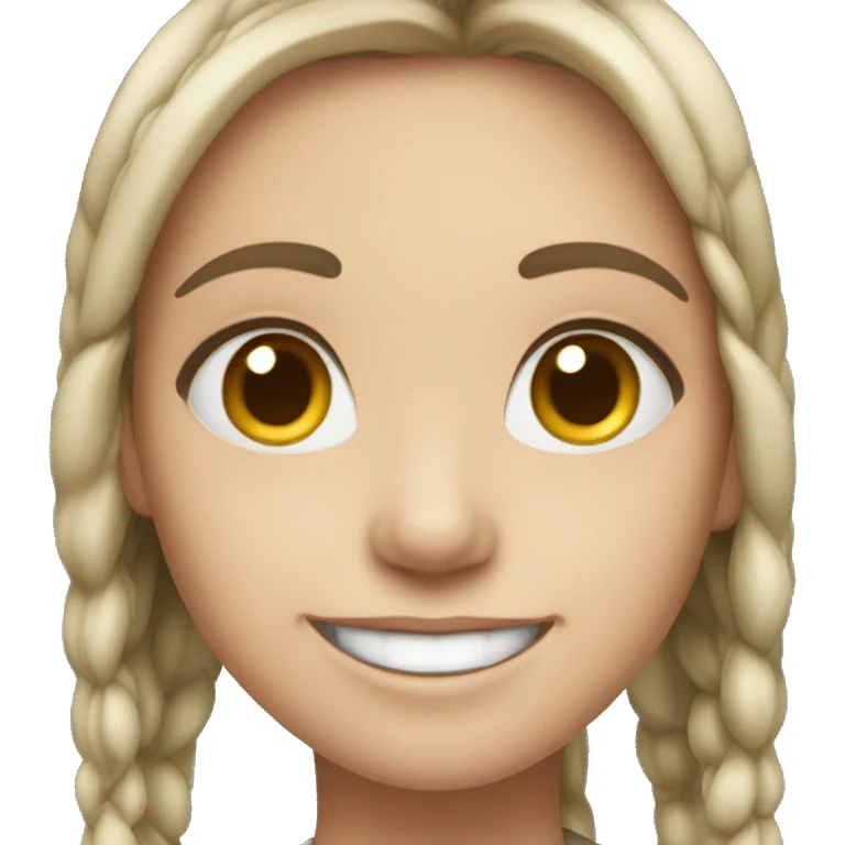 white brunette girl smiling emoji