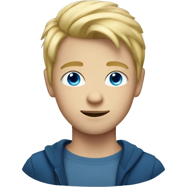 Blonde boy with Blue eyes  emoji