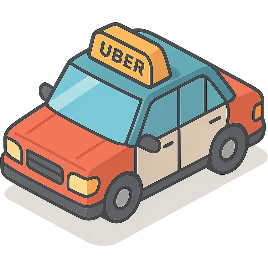 uber taxi car emoji