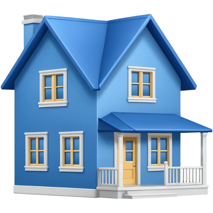 Blue house that says 707 - make it simple emoji