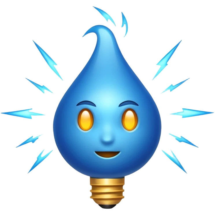 genera un razo azul emoji