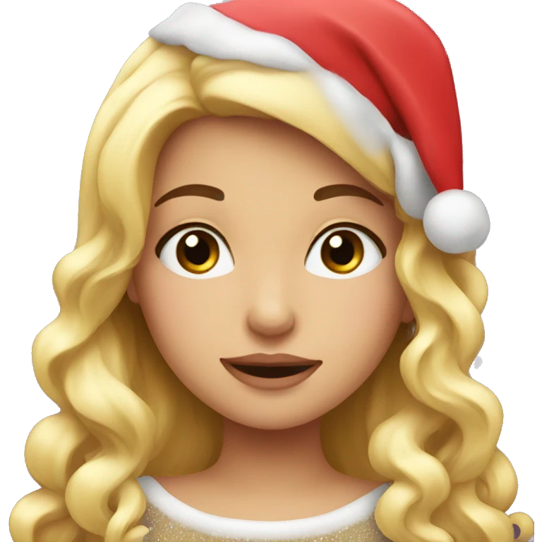 Cute Christmas girly emoji