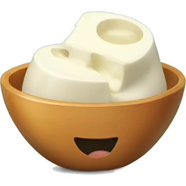 mozzarella cheese in bowl emoji