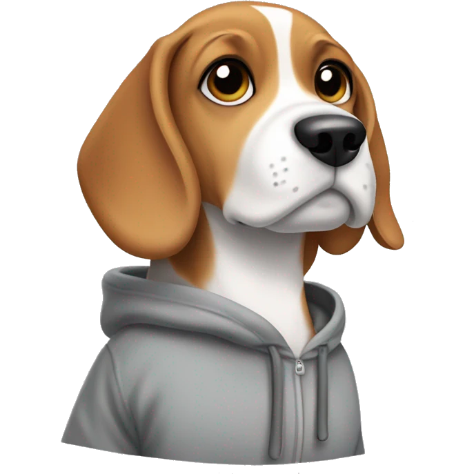 Beagle dog in a sweatshirt emoji