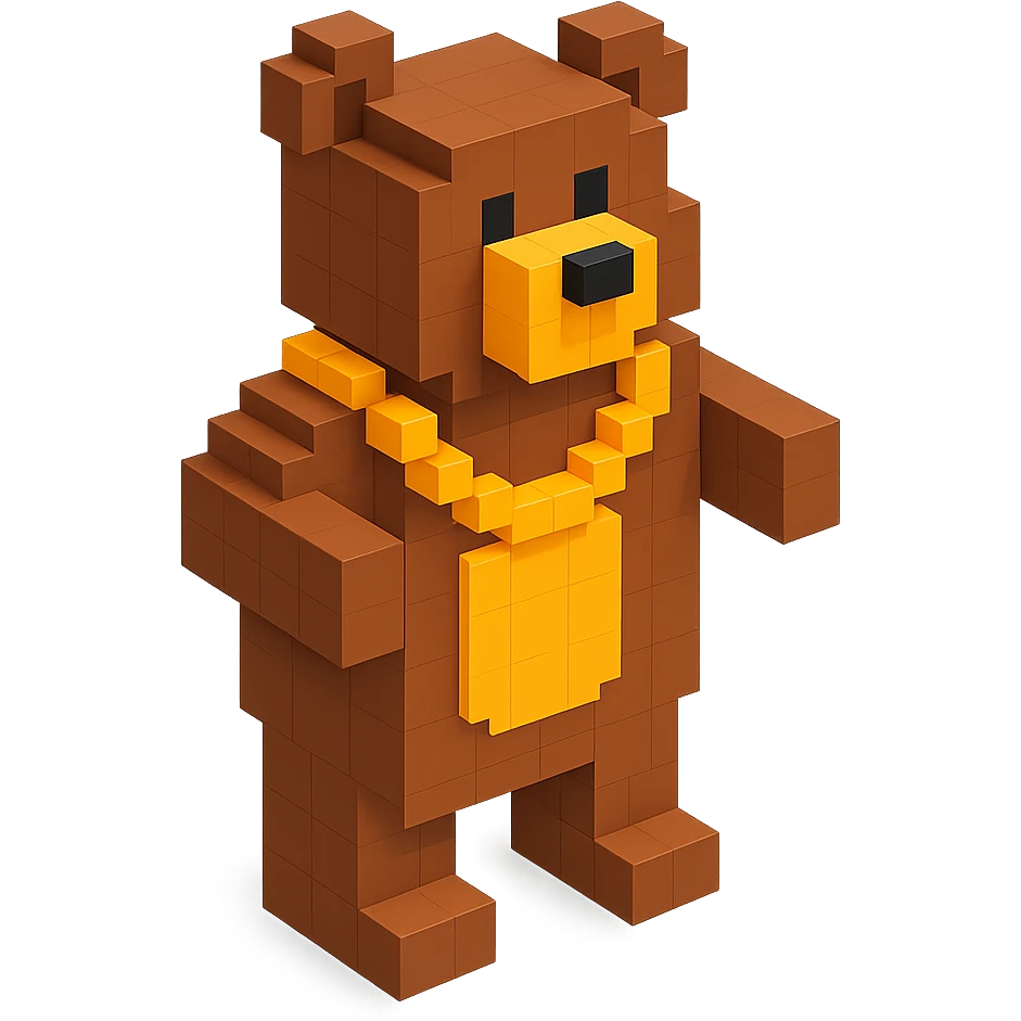 Russian grizzly bear with a rapper chain, standing on hind legs emoji