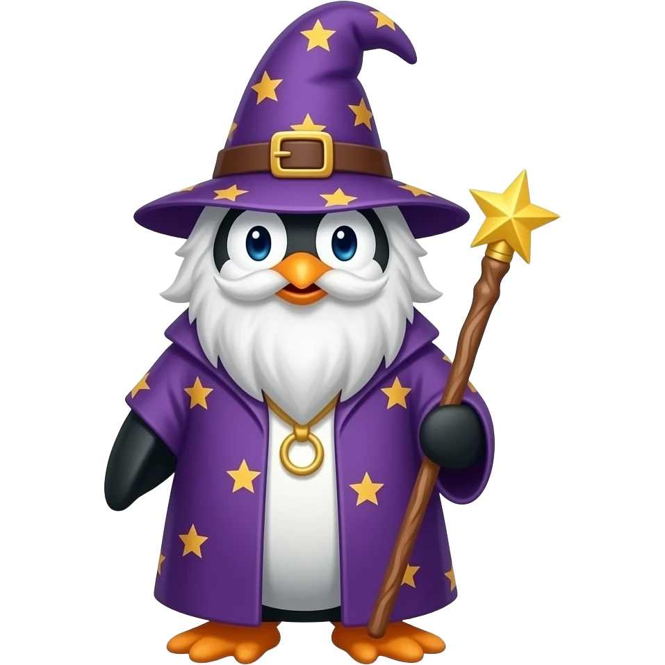Penguin Wizard emoji