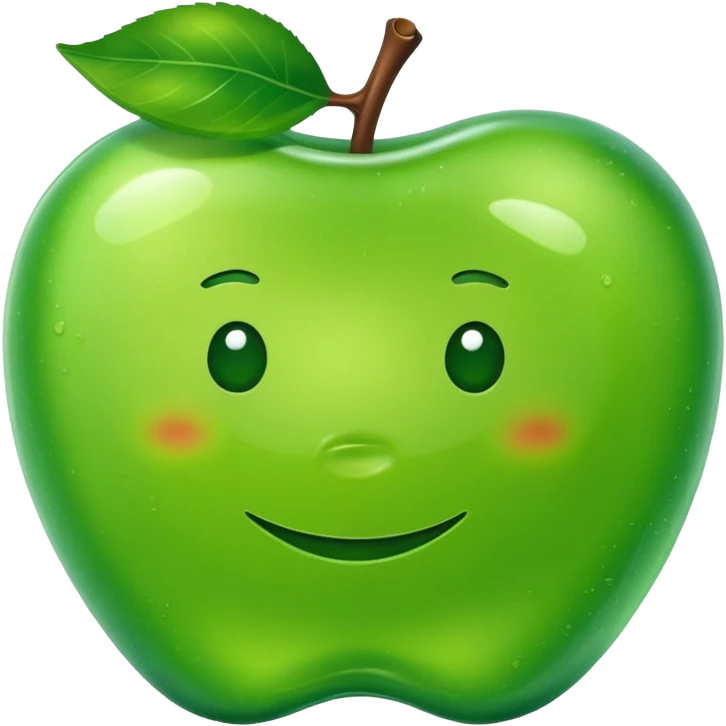 Green apple jolly rancher candy emoji
