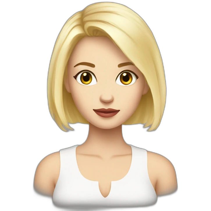 natalia smirnova short hair blondie emoji
