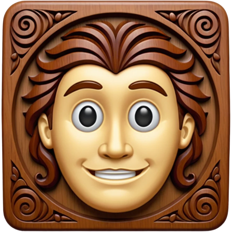 Wood carving emoji