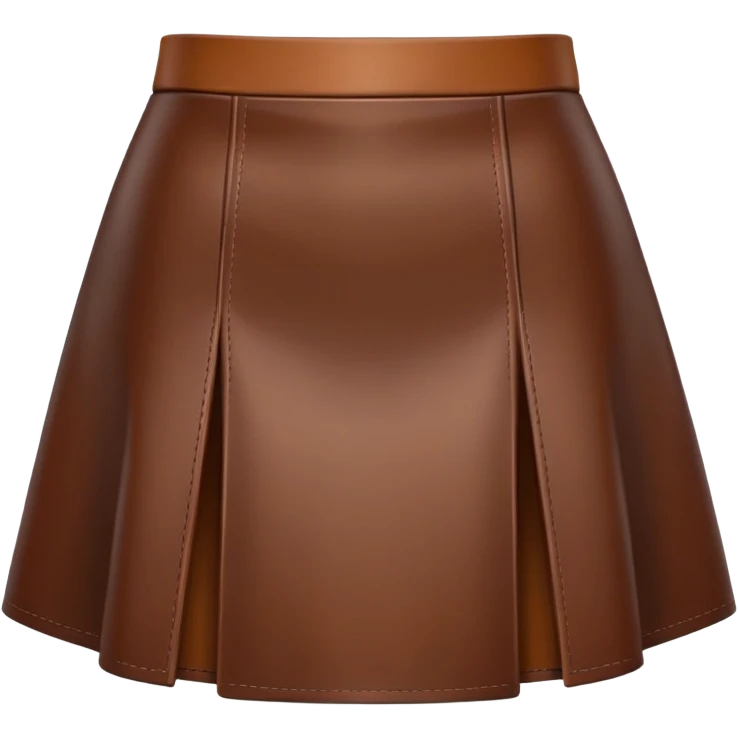 Mini Brown leather skirt emoji