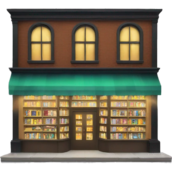 Bookstore with lights  emoji