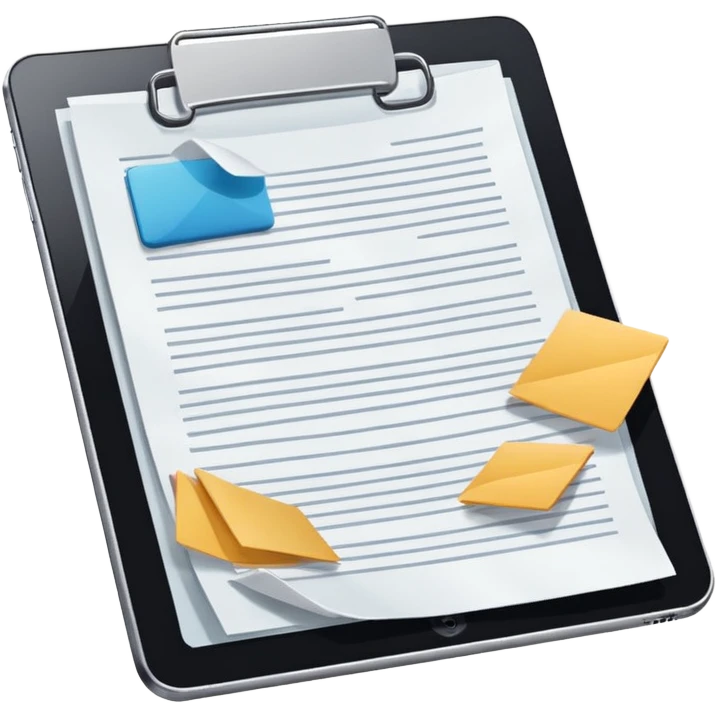 floating documents emoji