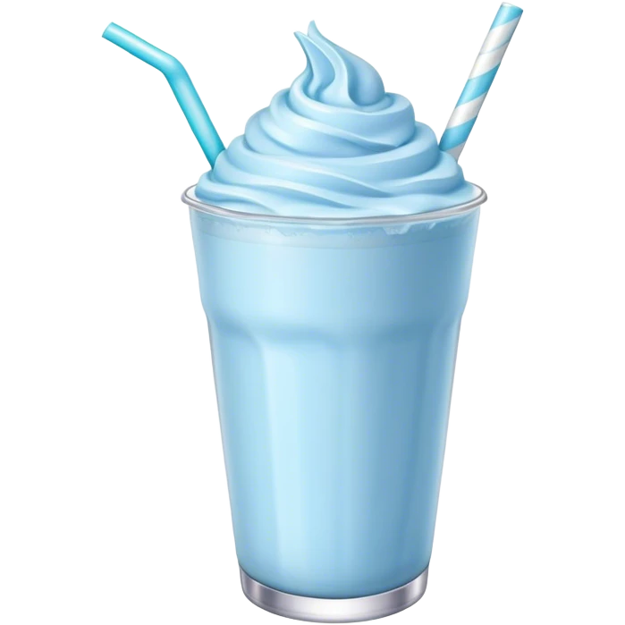 pastel blue milkshake emoji