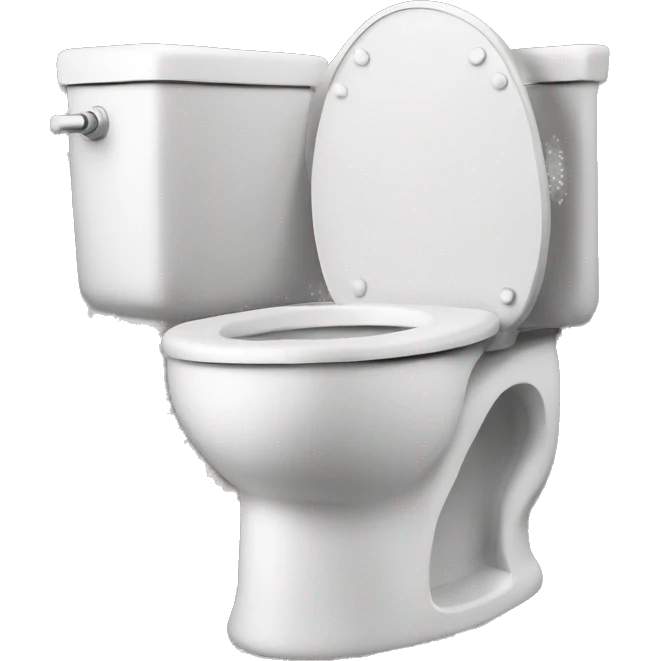 toilet seat with man emoji