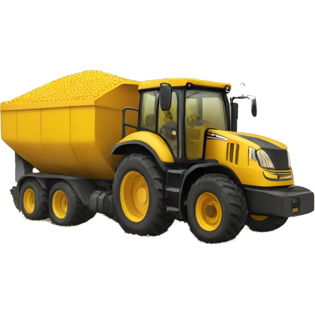Unit to load bulk corn heading to a grain silo emoji