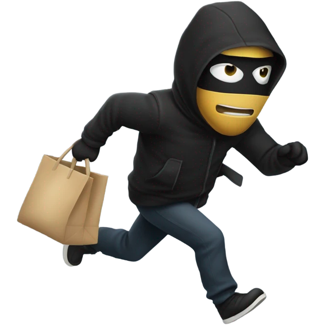 Robber running emoji