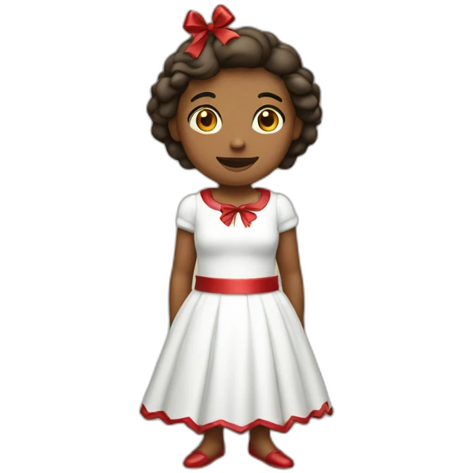 Woman in christmas dress, full body emoji