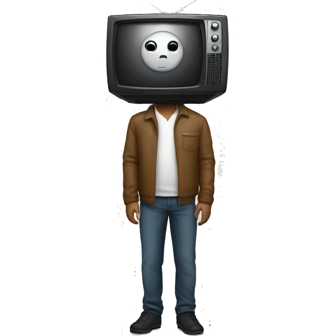 human with a tv head emoji