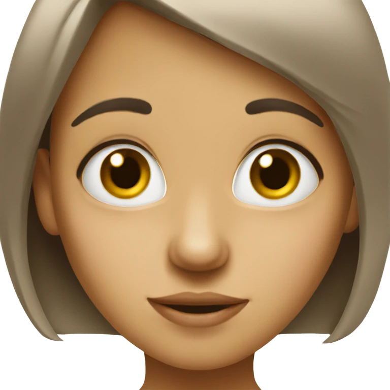 Cute girl with big nose emoji