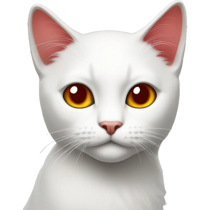 White-black-red cat walk emoji