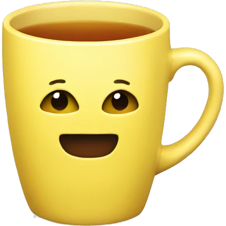 Tea in yellow mug emoji