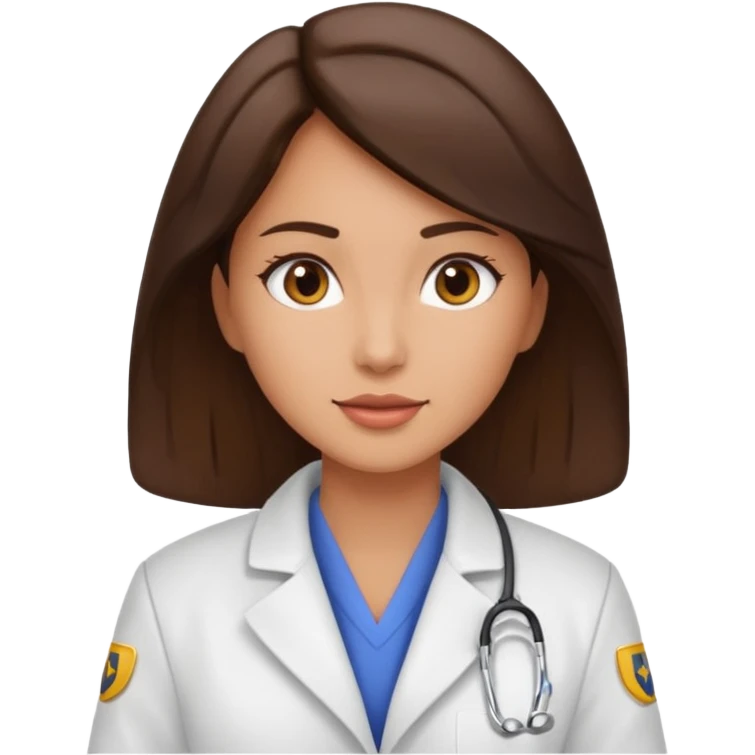 female brunette vet emoji