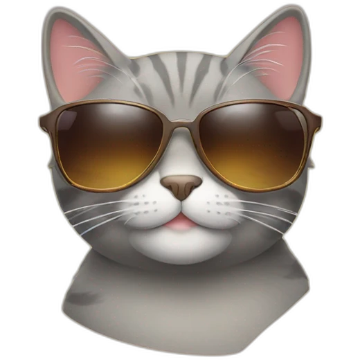 Cat with sunglasses emoji