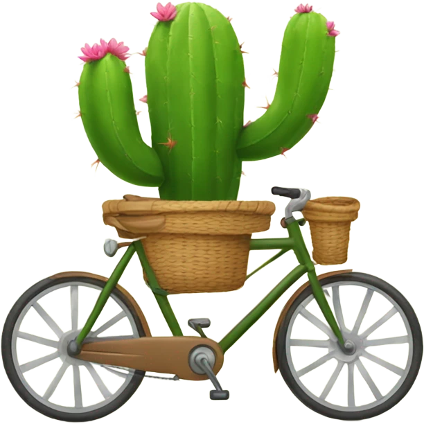 Cactus on bicycle emoji