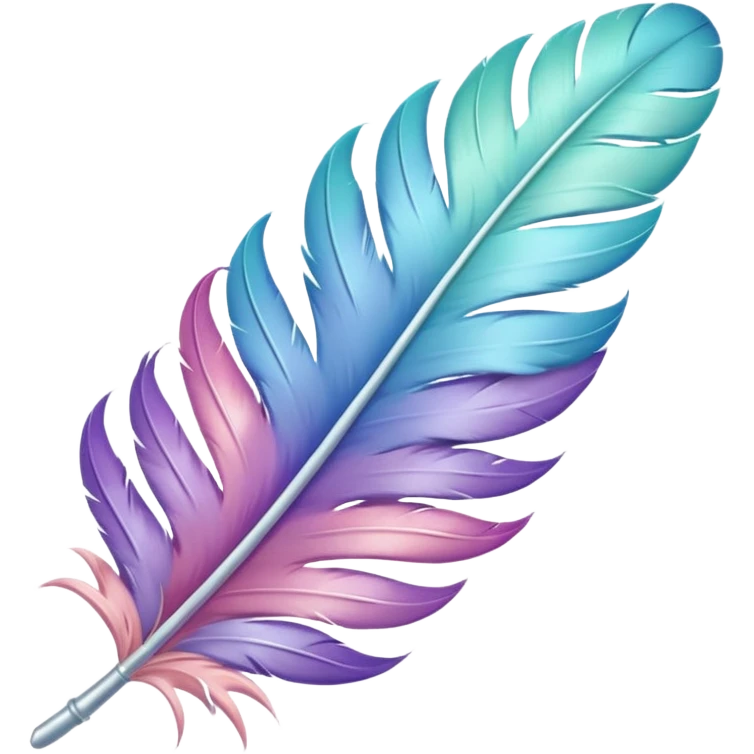 Pastel feather  emoji