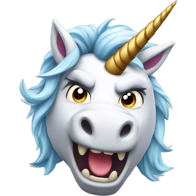 Angry unicorn  emoji
