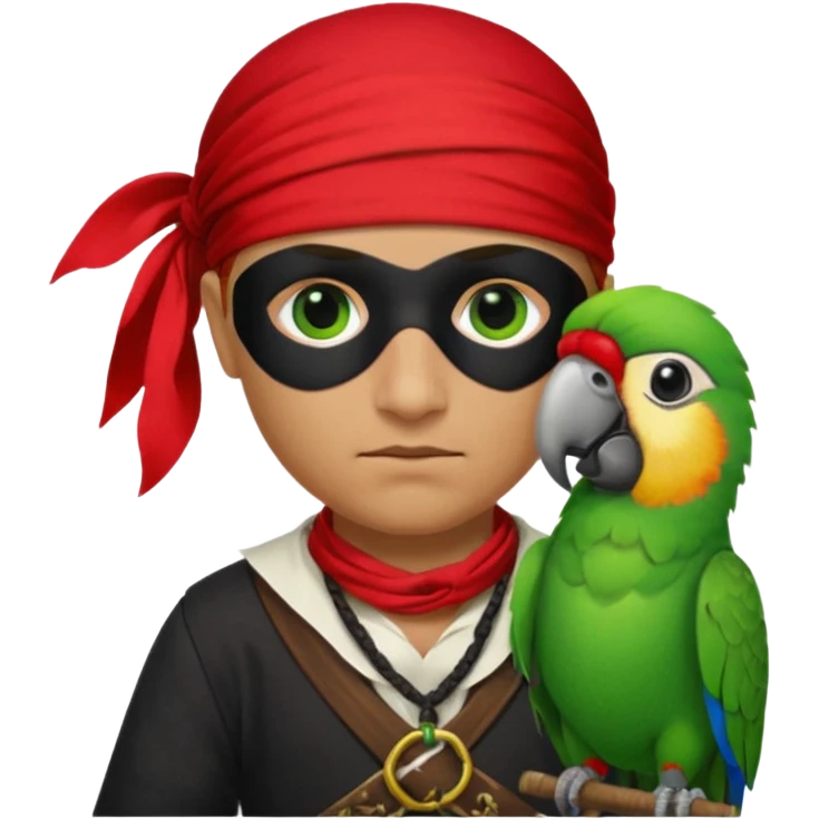 pirate and parrot emoji