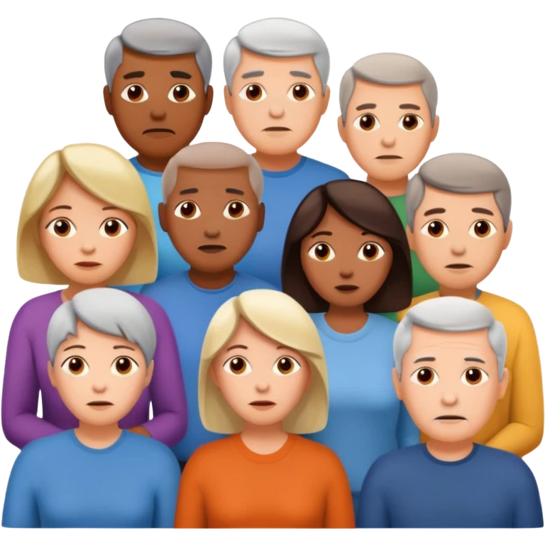 a gathering of middle aged adults as a support group emoji