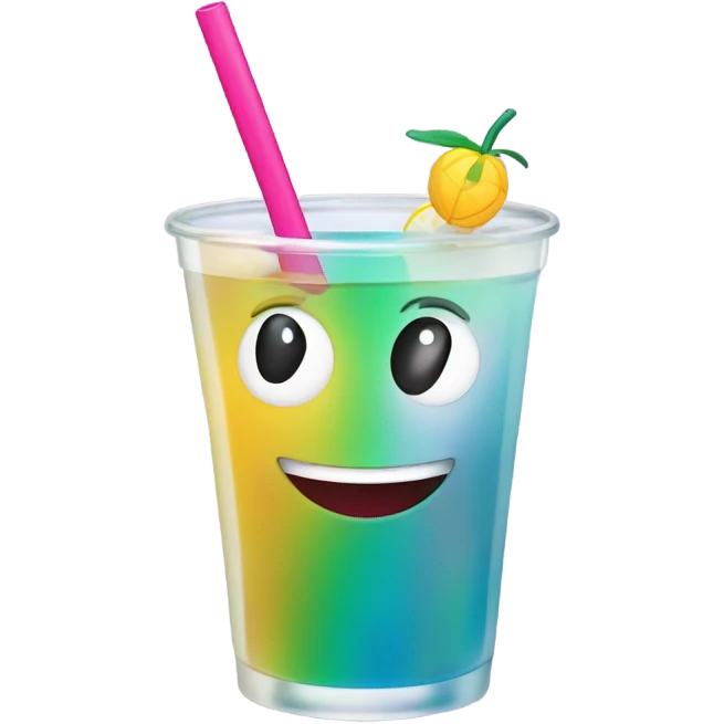 Smiley face with drink  emoji