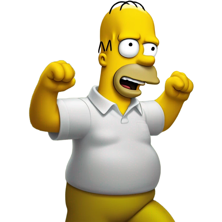 Homer Simpson retreating into bush  emoji