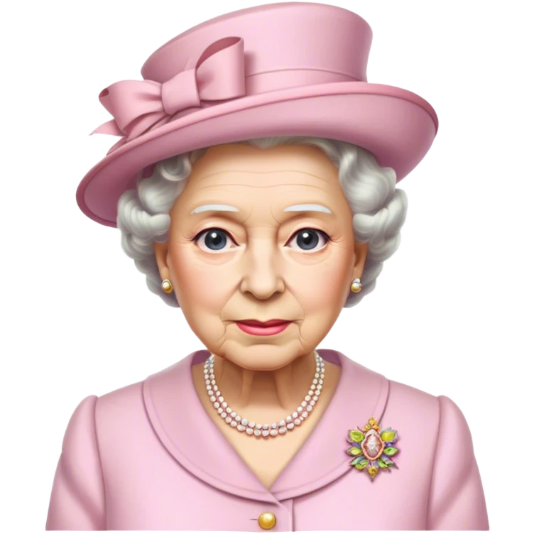 
Queen Elizabeth in pastel clothes emoji