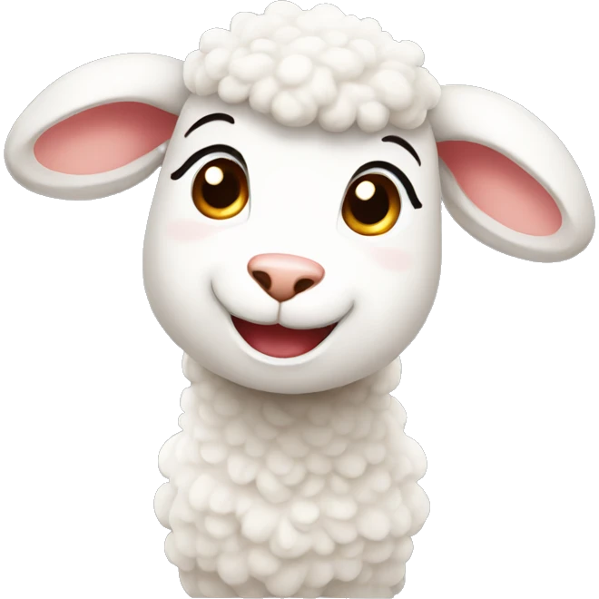 The lamb is smiling emoji