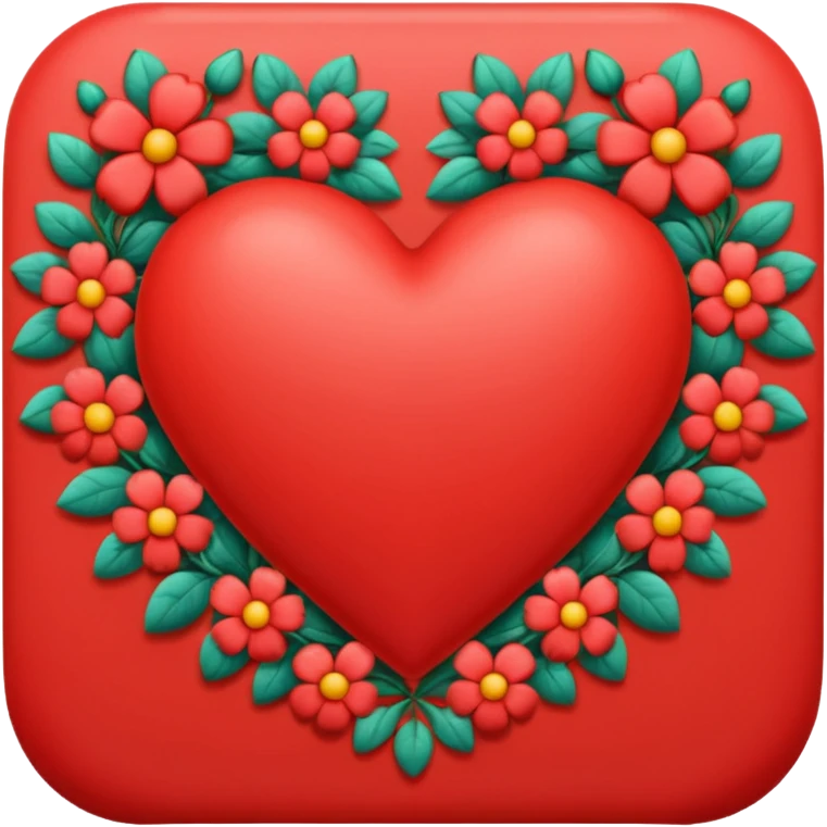 heart with a floral border emoji