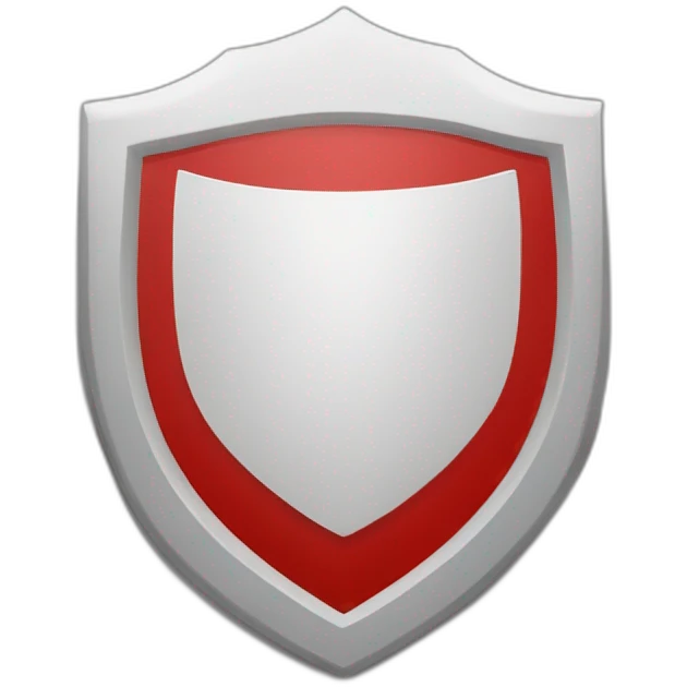 un escudo de seguridad y protección de color rojo emoji